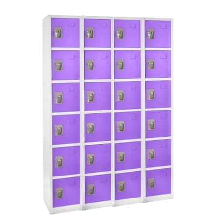 Adiroffice 12 in W, 12 in D, 72 in H, Steel ADI629-206-PUR-4PK